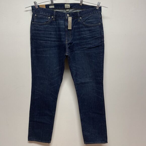 J.Crew 1040 Athletic Tailored Fit Narrow Tapered Leg Men's W38 L32  Blue Jeans - Picture 3 of 15